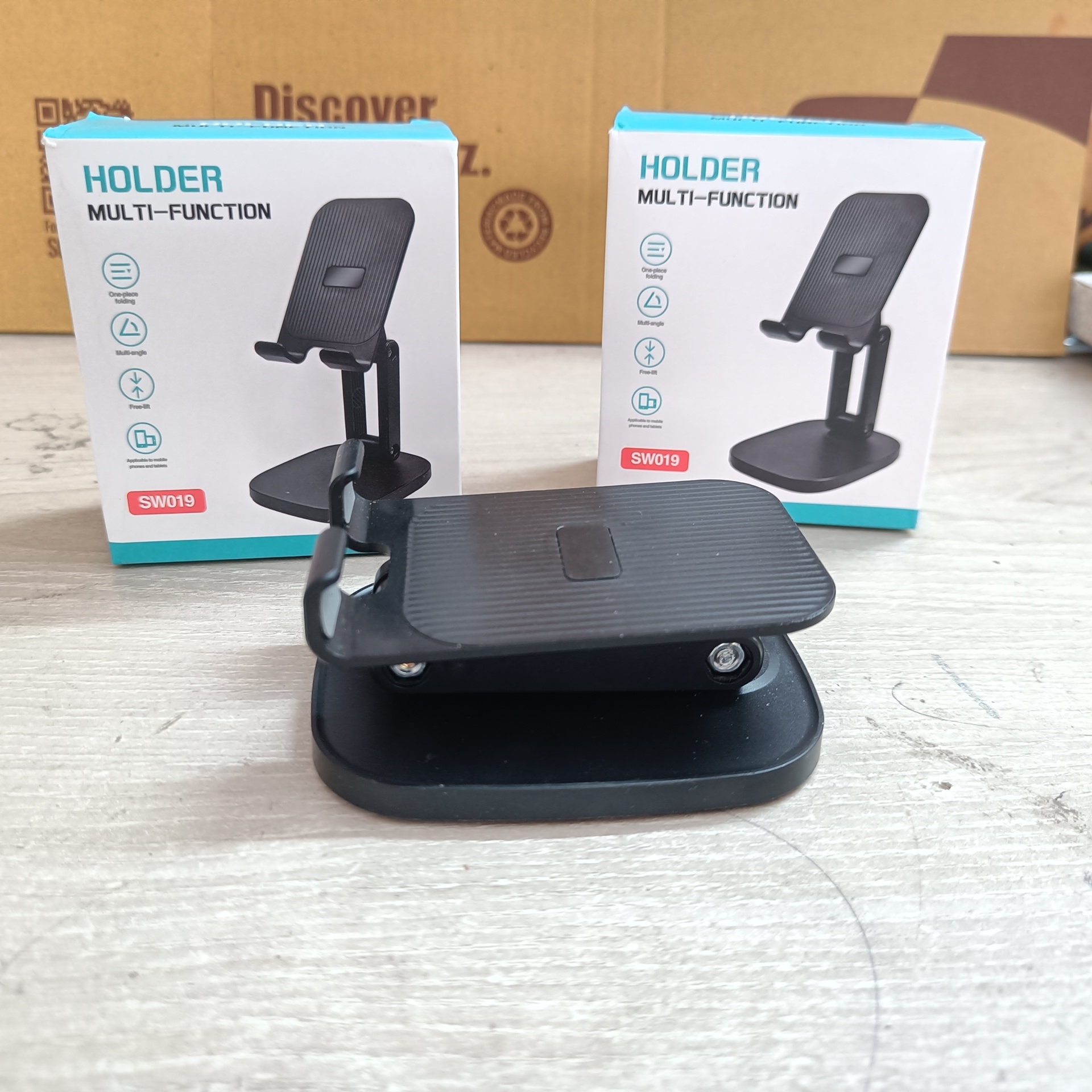 SW-019 Mobile Phone Holder Stand - Black - Phone Stand - Mobile Stand. 