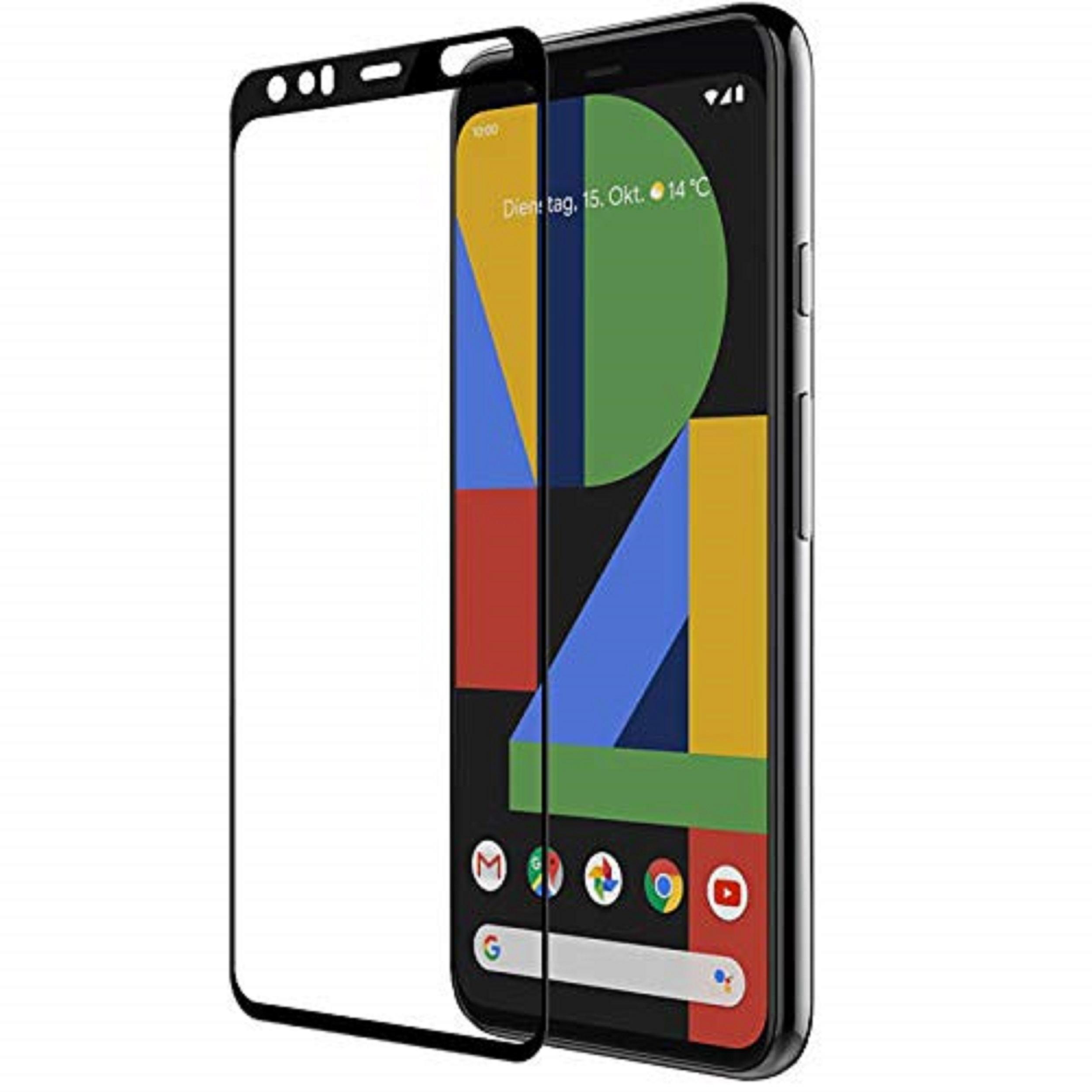 Google Pixel 4 XL Full Glue Tempered Glass Screen Protector Transparent. 