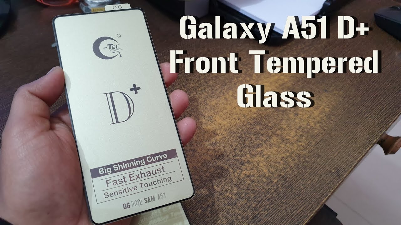 Samsung Galaxy A51 Tempered Glass Screen Protector Front OG Type (Better than 6D/9D/11D) 9H - Black. 