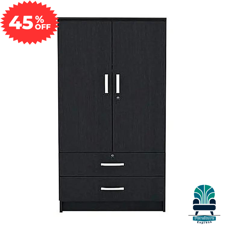2 double door almira with two extra storge Melamine Laminated Board Cupboard, Premium Quality and Design - Furniture Express