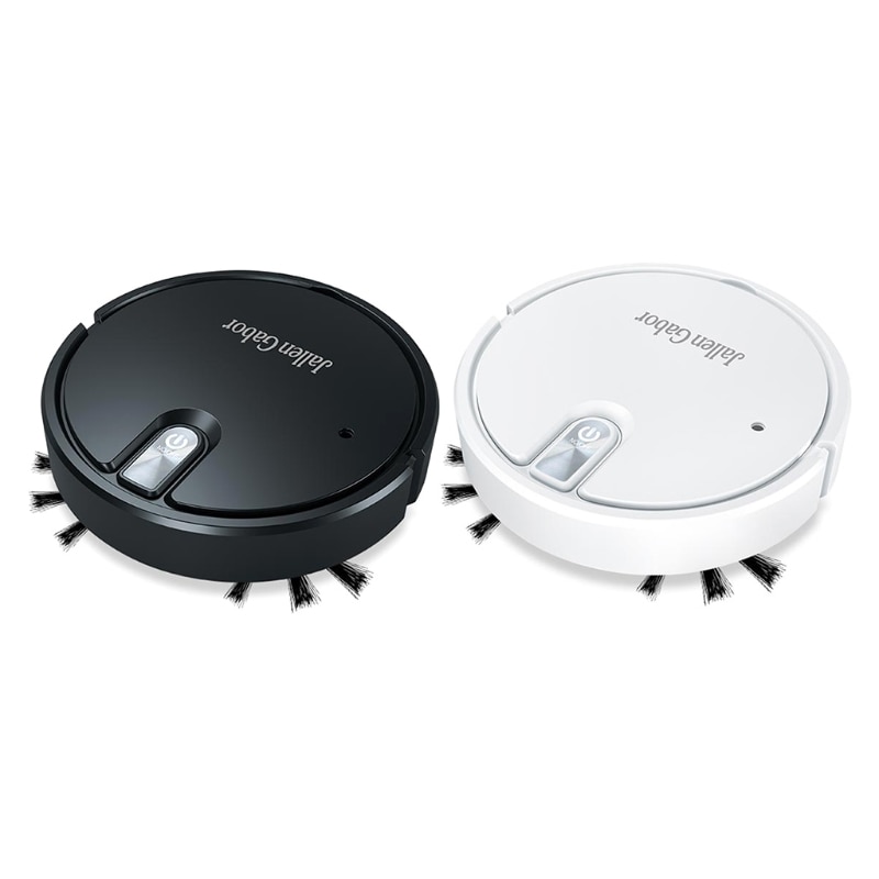 5-in-1 Wireless Auto Robotic Vacuums with LED Atmosphere Lights Super Quiet Vacuuming Mopping Humidifying for Home Use-white. 