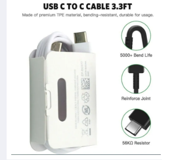 Samsung 25W USB-C Fast Charging Adapter (2 Pin CN Plug). 