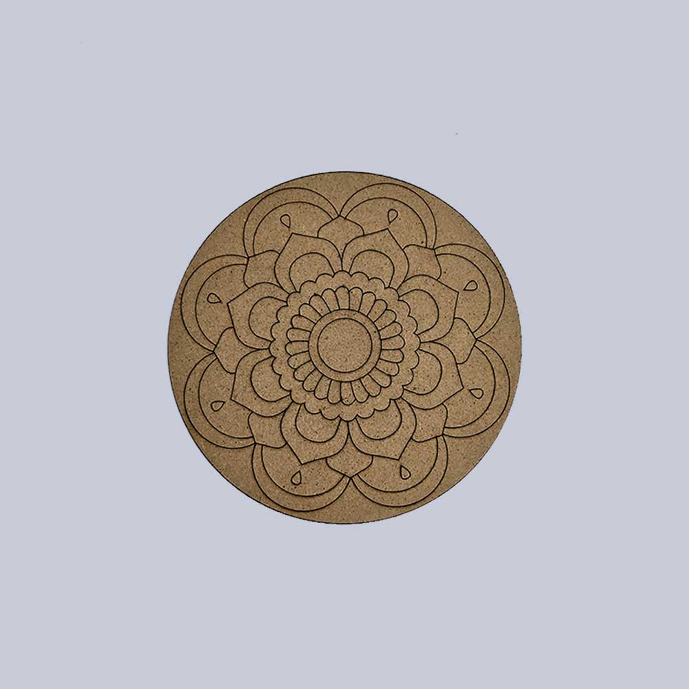 8 x 8 inch Round Circle MDF Board Sheet Hardboard Sheets for Art and Crafts. 