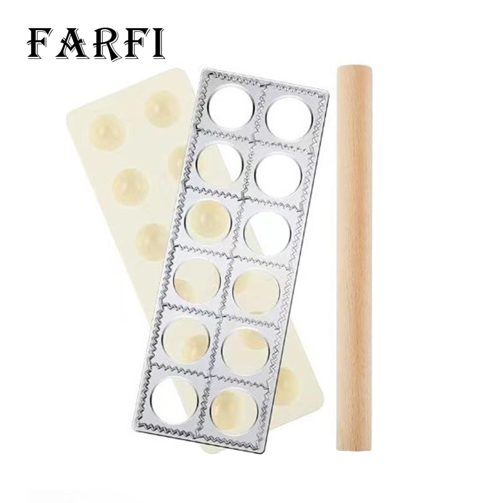 Dumpling Maker Authentic Pasta Making Tools Set for Dumplings Ravioli Pierogi Professional Tortellini Maker Press Mold Kit for Perfect Homemade Pasta Easy to Use Rolling Pin Included Easy-to-use Pasta