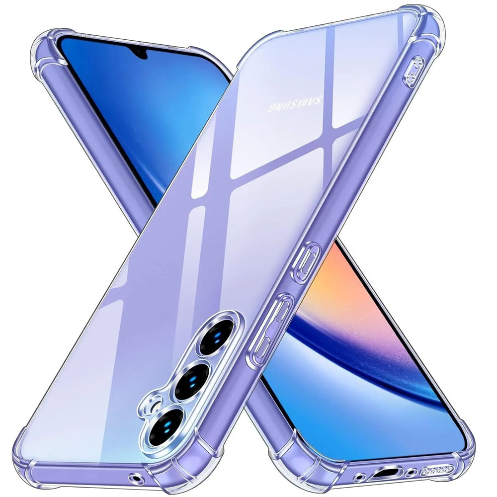 Samsung Galaxy A55 5G Silicone Airbag cover Shockproof Transparent Protective Clear Back Cover