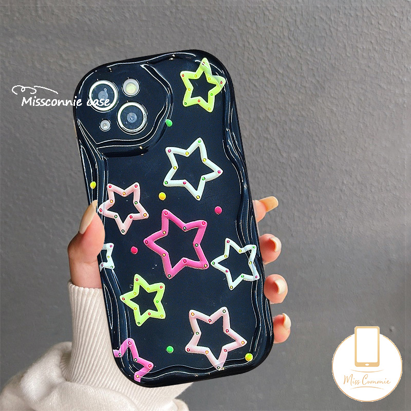 MissConnie Romantic Starry Pentagram Fantasy Butterfly Case for Redmi A1 A2 9C 10 10C 10A 9T 9 9C NFC 9A Redmi Note 11s 8 9 11 10s 10 Pro Max Plus Poco M3 Love Heart Couples Wavy Edge Cover. 