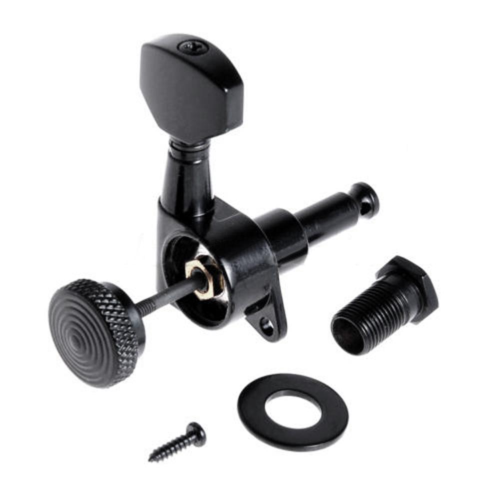 Guitar String Peg Locking Tuners Tuning Pegs Machine Heads Black 6R Inline 6 x Guitar Machine Head G. 