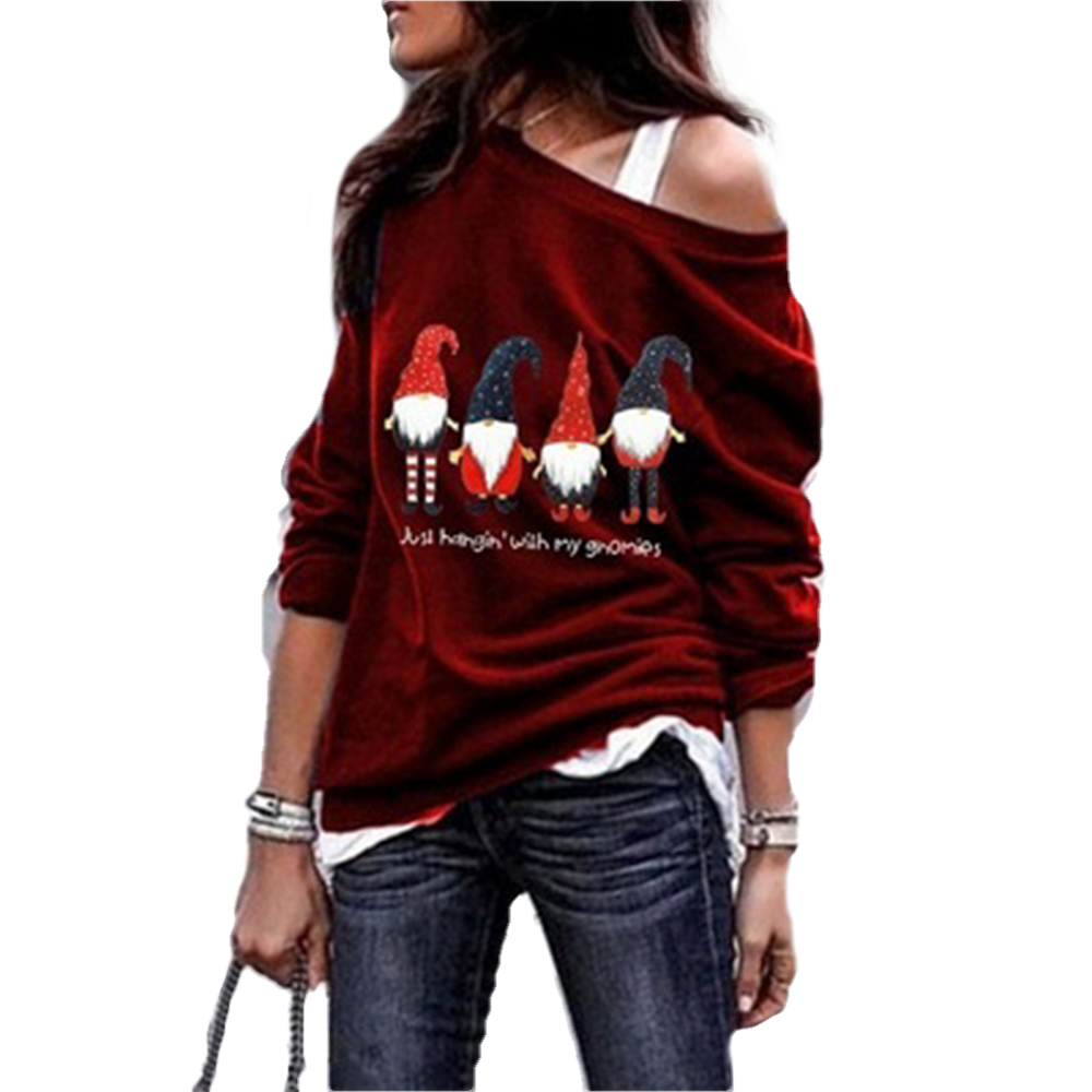 off the shoulder christmas sweatshirt