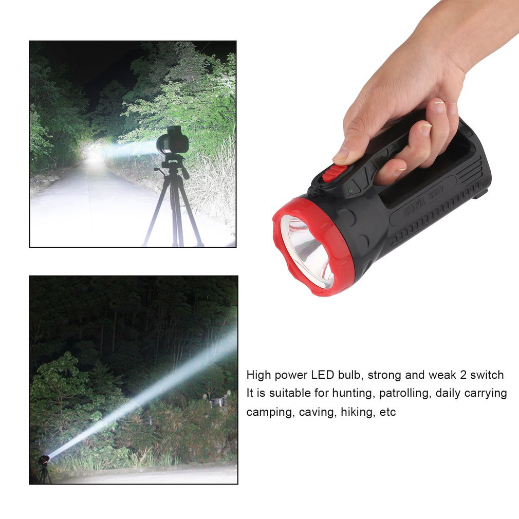 【Ele LED Bright Light Flashlight Torch Light One Lamp Head