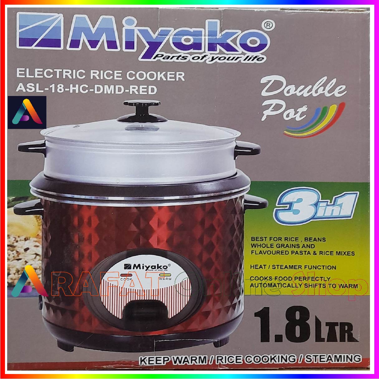 miyako 3 in 1 rice cooker