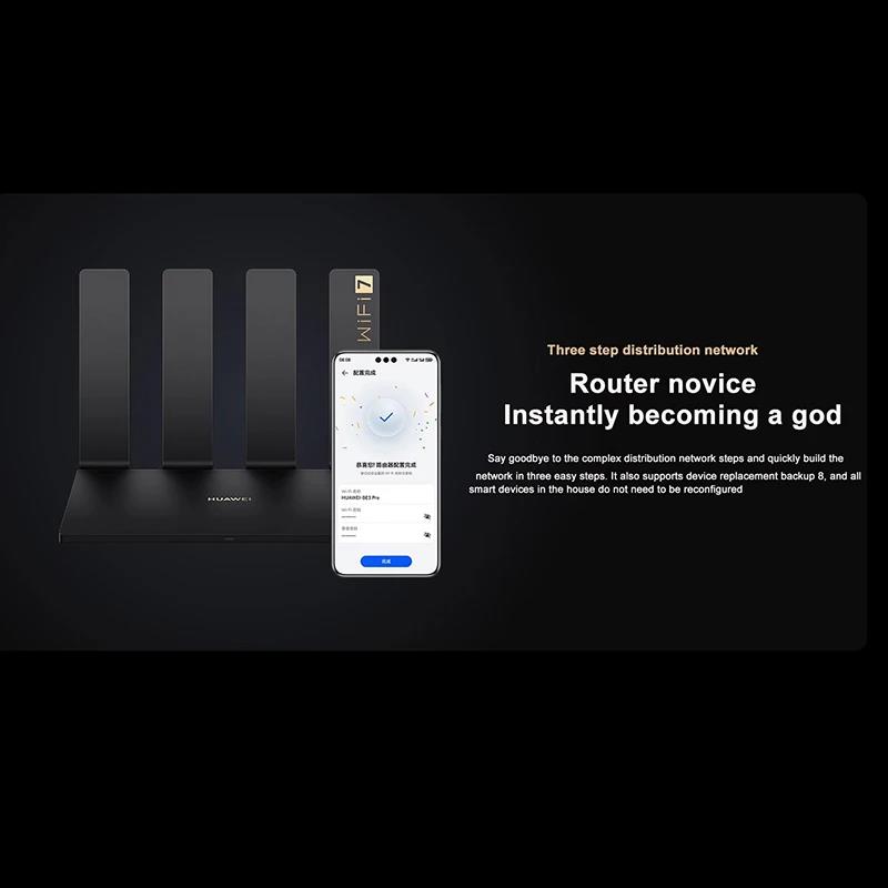 Huawei BE3 Pro WiFi Router Quad Core Network Signal Wi-Fi 7 3600Mbps 2.4GHz 5GHz Wireless Amplifier For Home Office. 