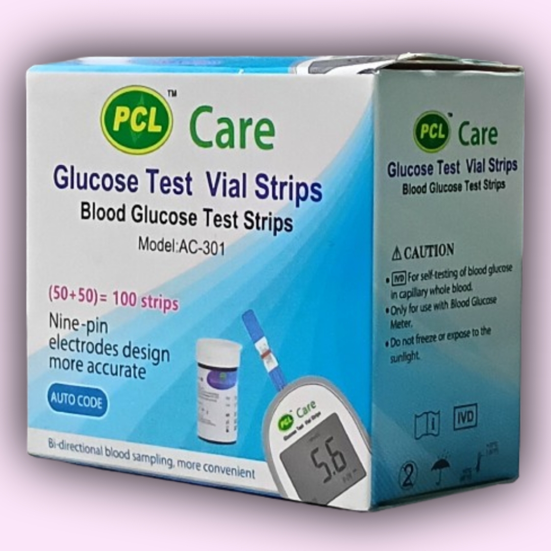 PCL Care Glucose Test Vial Strips 50 pcs