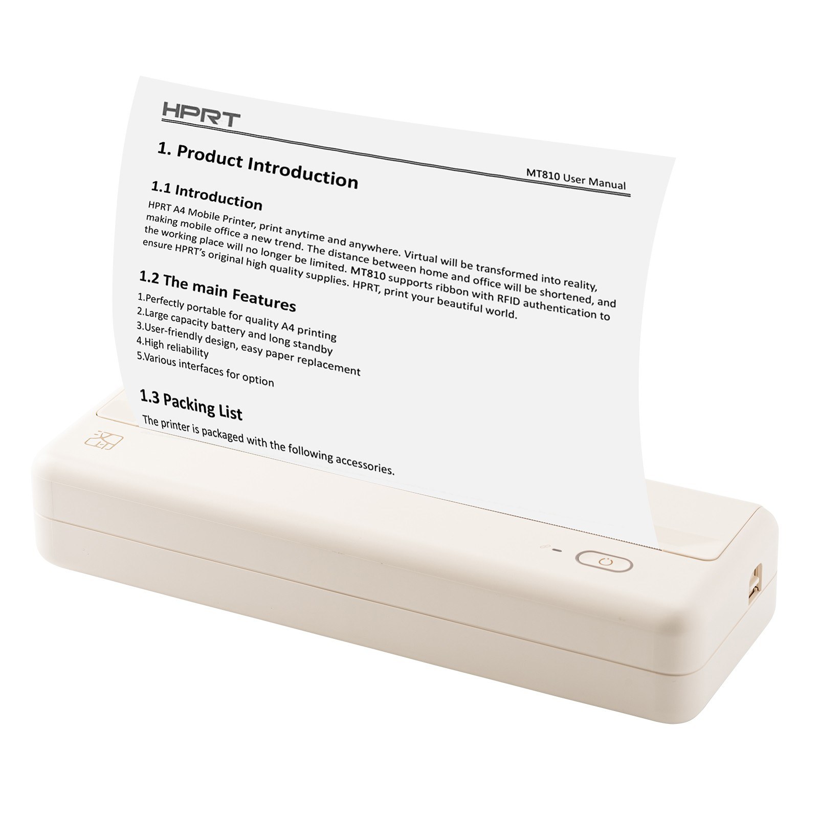 HPRT MT810 A4 portable thermal printer