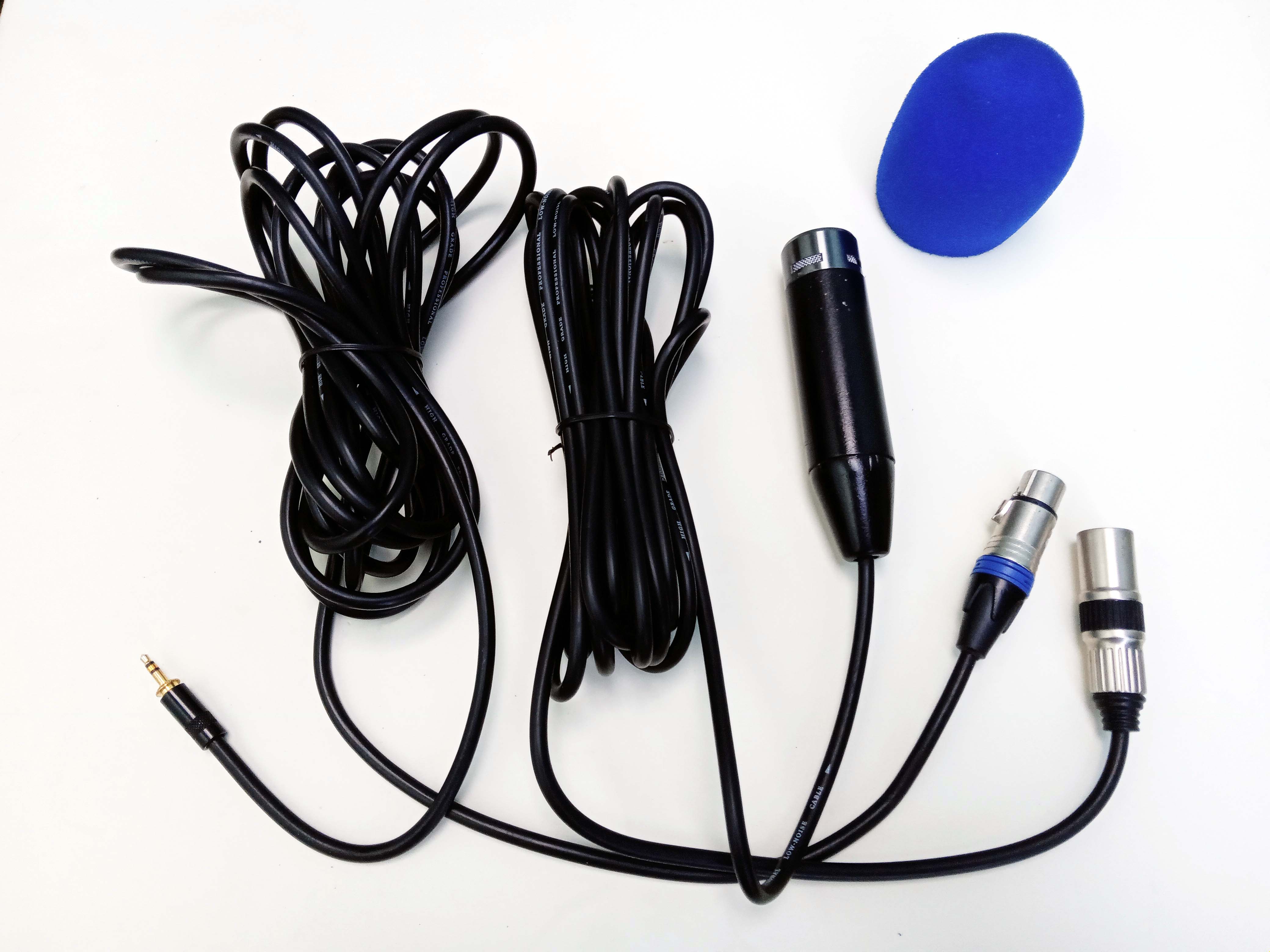 WAZ Microphone for Camera using Shure 959 mic Coil with 24- 30 feet Long Wire 3.5mm jack. 