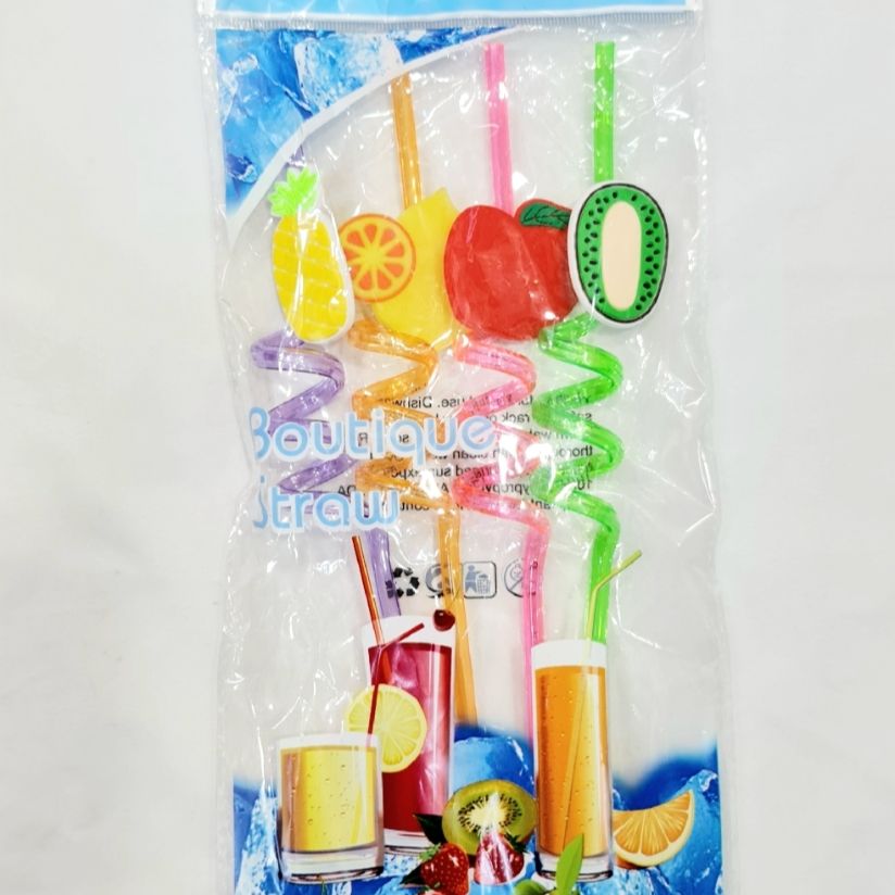 Juice straw for drinking juice with dear once