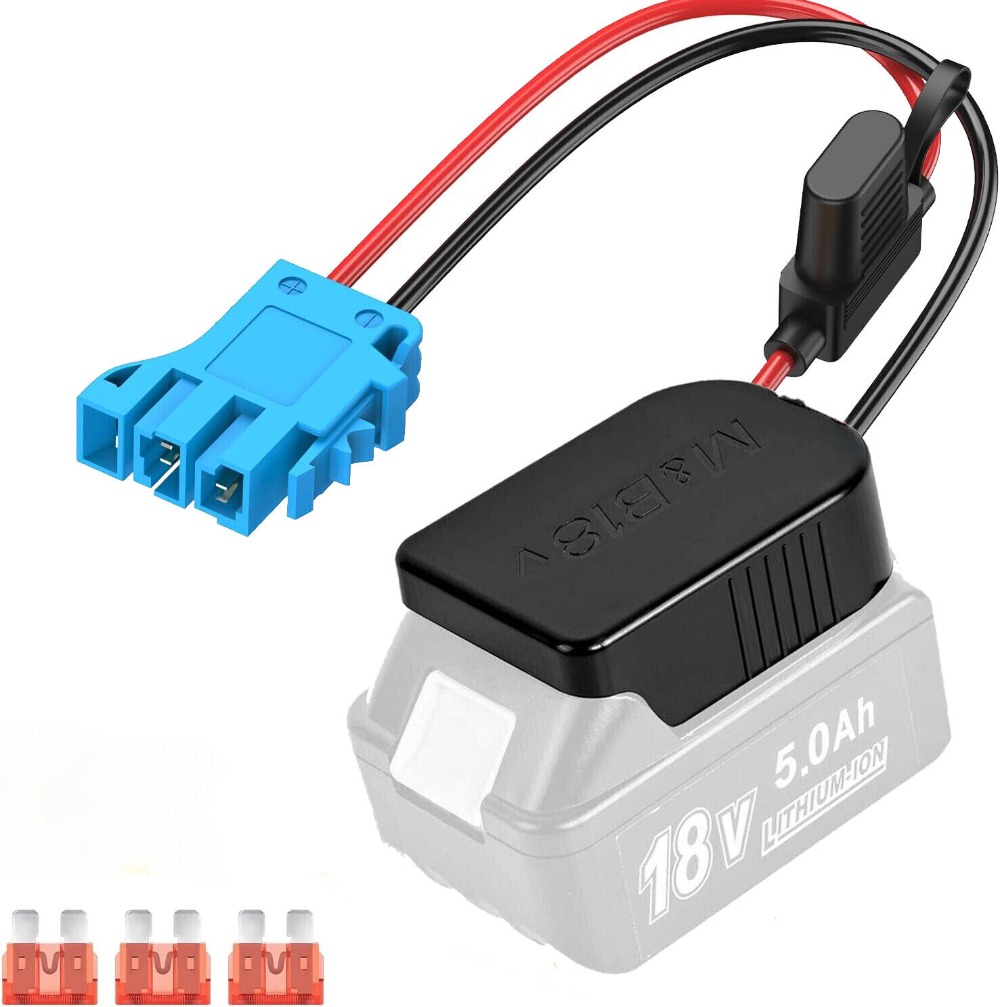 Power Wheels Adapter for Makita 18V Battery Conversion Kit with Fuse Wire Connector Compatible with Peg-Perego 12V