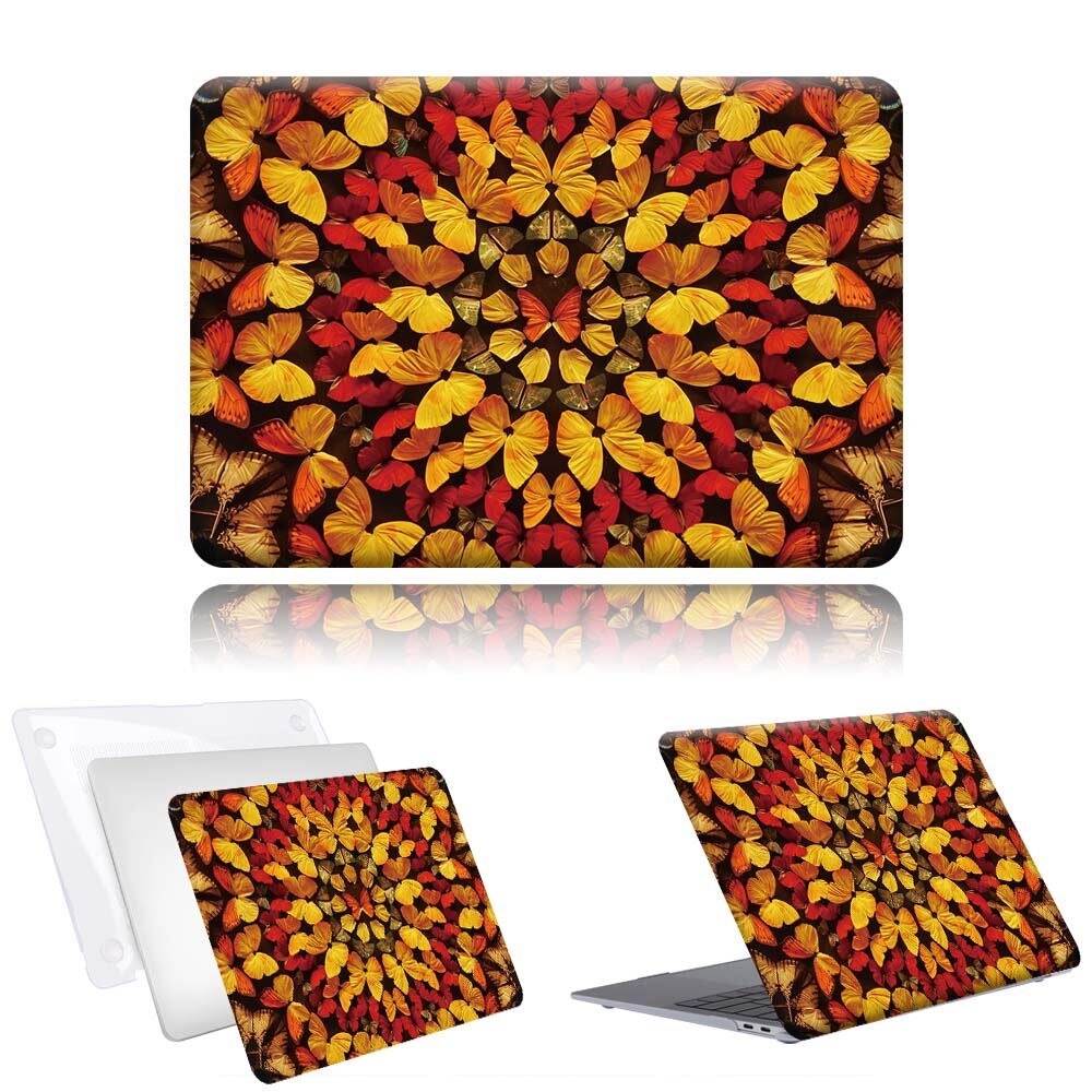 【happy one】Macbook Air 11" A1370 13" A1369 A1466/Air 13" A1932 A2179(Touch ID) - Butterfly Series Hasp Hard Shell Laptop. 