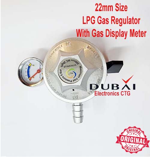 LPG 22 mm Gas Regulator With Meter Display. 
