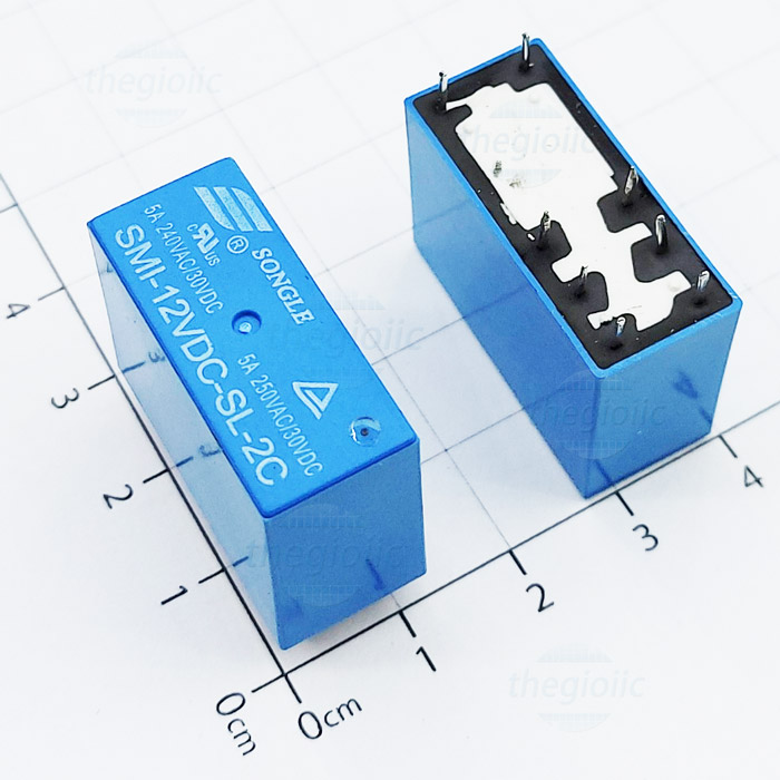 SLIM RELAY 12V Relay 12V Relay Switch DC 12V Relay 8 Pin 5A DC Coil DPDT Auto Universal Relay SMI-12VDC-SL-2C PCB Mount Power Relay 12V Relay 5A 220V Switch. 