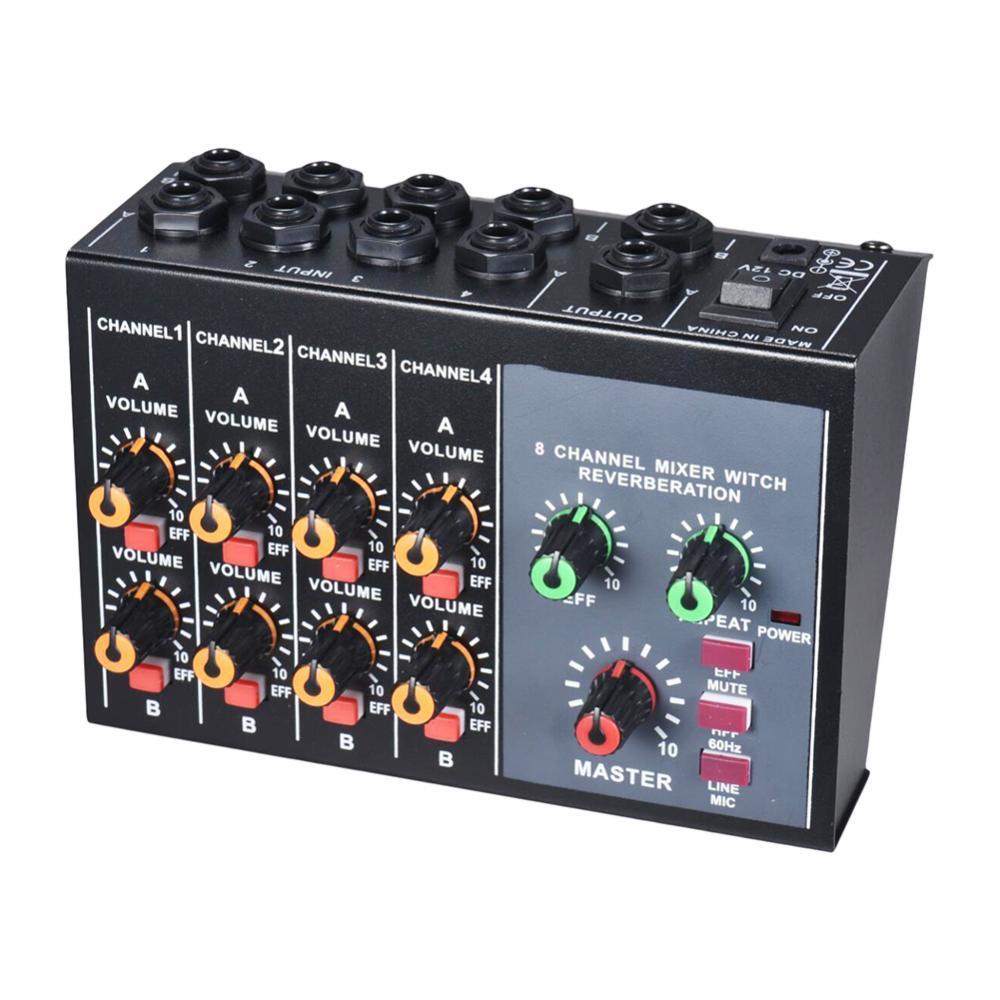 Professional Sound Mixer Karaoke Mixer 8 Channel Studio Audio Dj Mixing Console Amplifier Digital Mini Microphone Sound