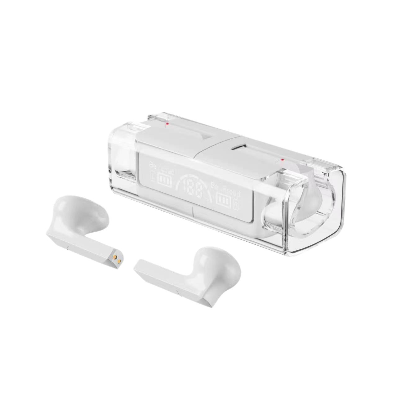 Transparent A06 Wireless Bluetooth Headset F80 Mini Cross Border Digital Display TWS Sport Bluetooth Headset F20 Headset. 
