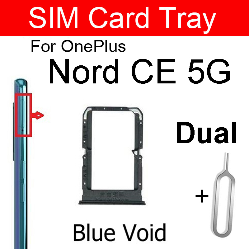 Sim Tray SD Card Tray Holder Card Compatible with OnePlus Nord 2 Nord N10 N20 N100 N200 N300 Nord CE CE2 5G With Sim Ejector Pin Replacement Part. 