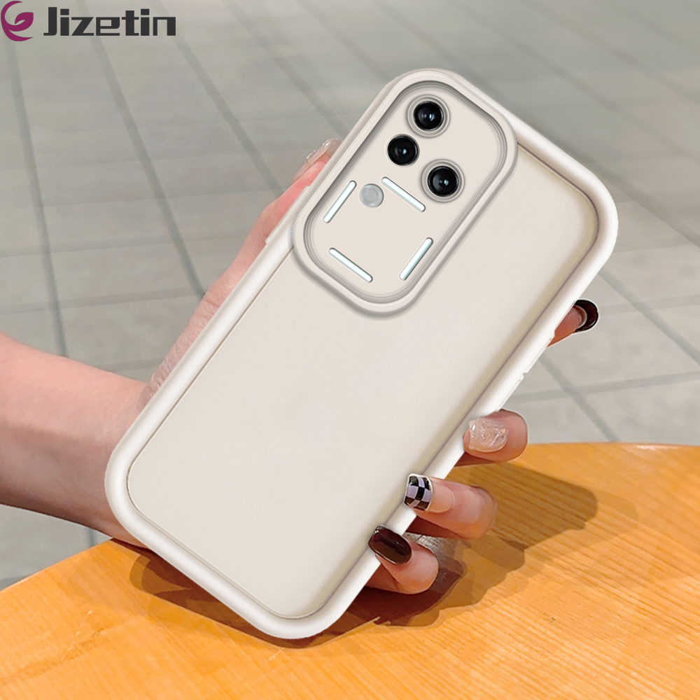 Jizetin for Vivo V30 Pro 5G Back Cover Classical Color Ladder Camera Soft Rubber Mobile Phone Case