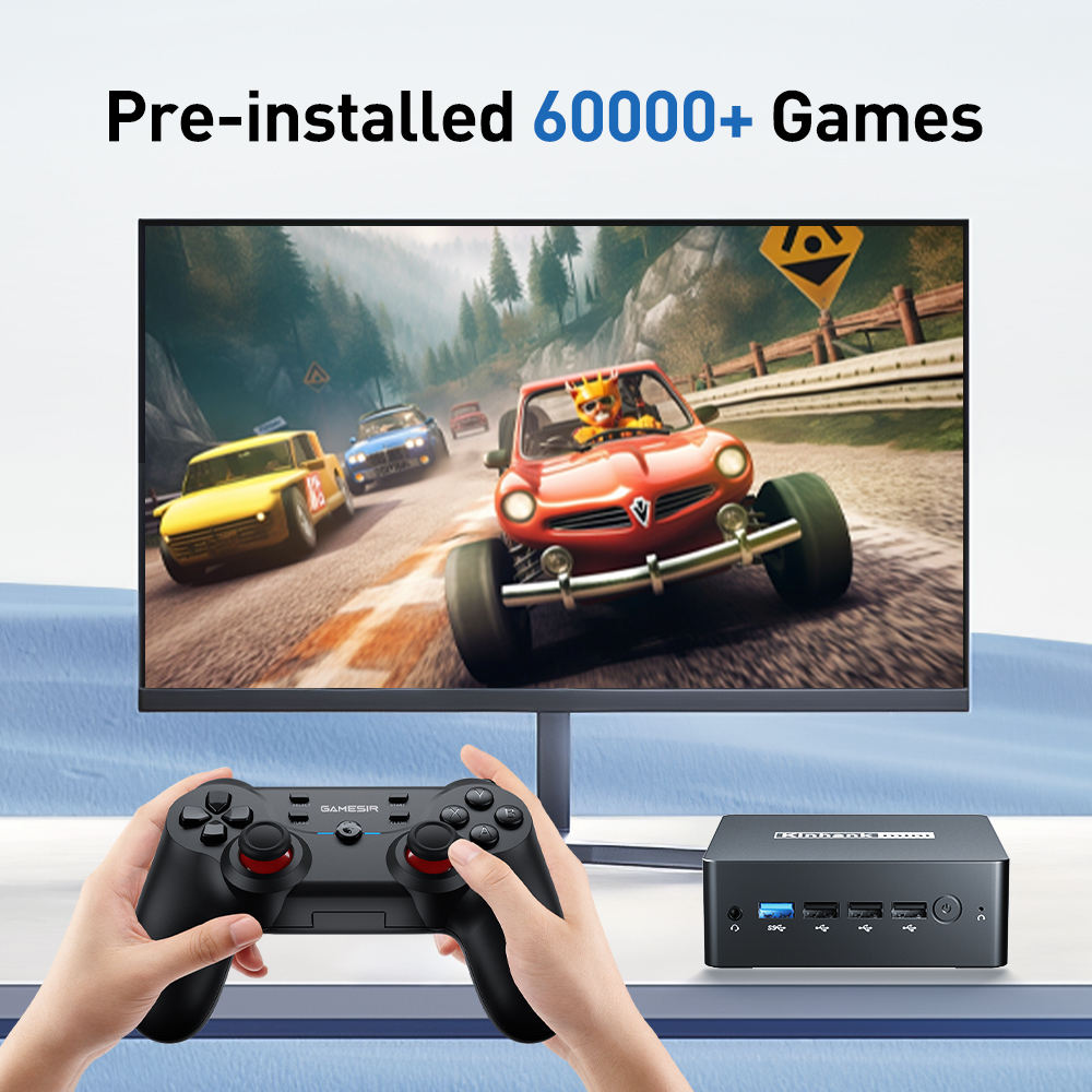 KINHANK Super Console MP100 8GB DDR5 Windows11 Video Game Console 60000+ games 70+Emulators, for SS/WII/GC/MAME/PS3/PS2/Arcade. 