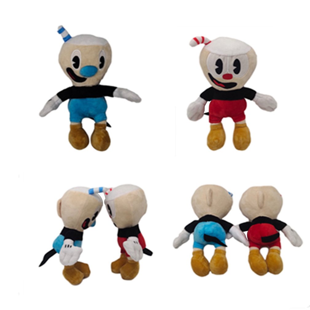 【Yurui】Plush Cuphead plush doll Mugman toy game souvenir stuffed plush. 