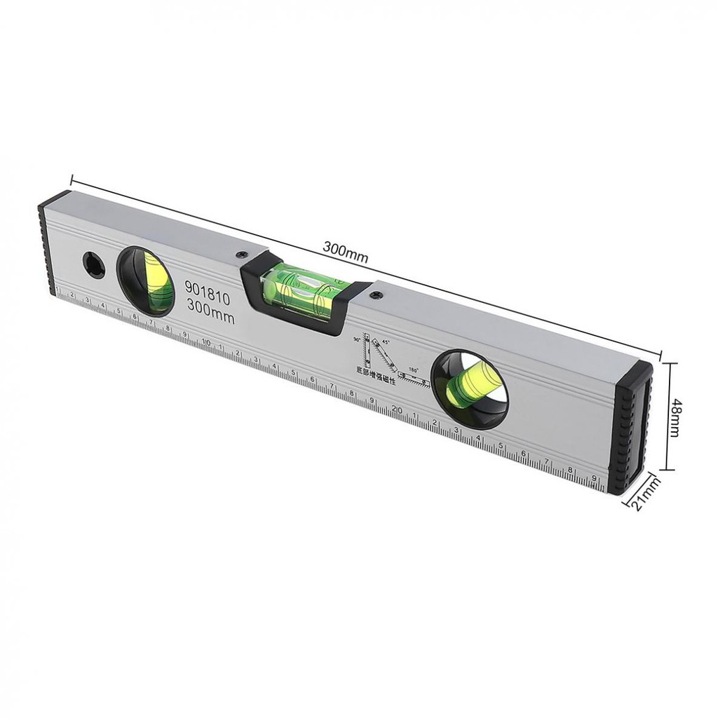 Carpenter 12 Inch 300mm Level Measuring Tools & Scale Meter 12 Inch Magnetic Carpenter Tools Sets Level Meter Measuring Scale Meter Magnetic Industrial Carpenter Ruler . 