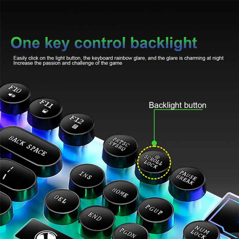 Mechanical Keyboard 104 Keys Dustproof Usb Wired Keyboard Mouse Set Waterproof Rgb Backlight Gaming Keyboard Gaming Mouse Cool. 