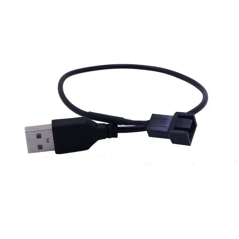 USB To 4Pin/3Pin Computer Fan Adapter Cable 5V To 12V Power Cable Connector 3pin or 4pin Fan To USB Adapter 30CM. 