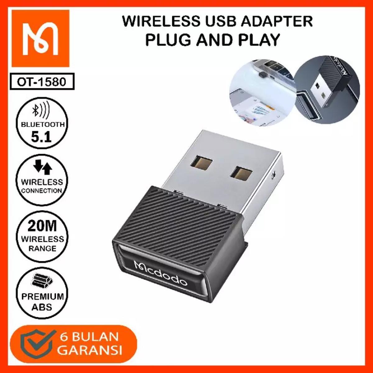 Mcdodo USB Bluetooth V5.1 Adapter Audio Music Receiver Transmitter for PC Laptop Speaker Wireless Mouse Gamepad Bluetooth Dongle