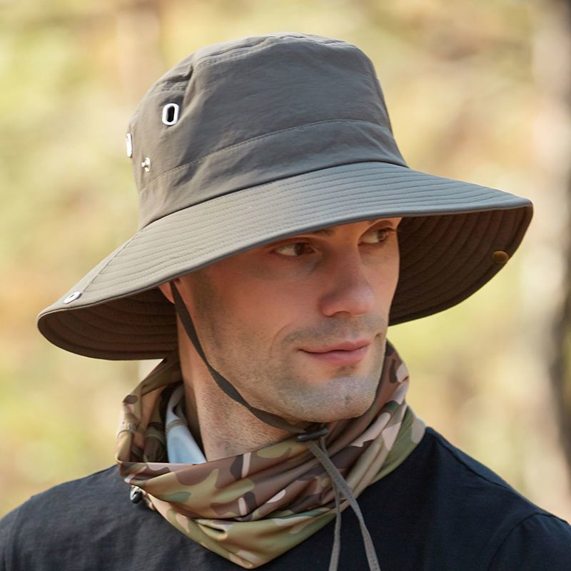 Outdoor Hat Men's Summer Fisherman Hat Casual Sun Hat Mountaineering Sun  Protective Fishing Hat UV Protection Sun Hat