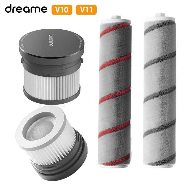 For Dreame V10 V11 Handheld Vacuum Cleaner Spare Parts Kits HEPA Filter Roller brush Soft Fluff Brush Main brush-V10Rollerbrush. 