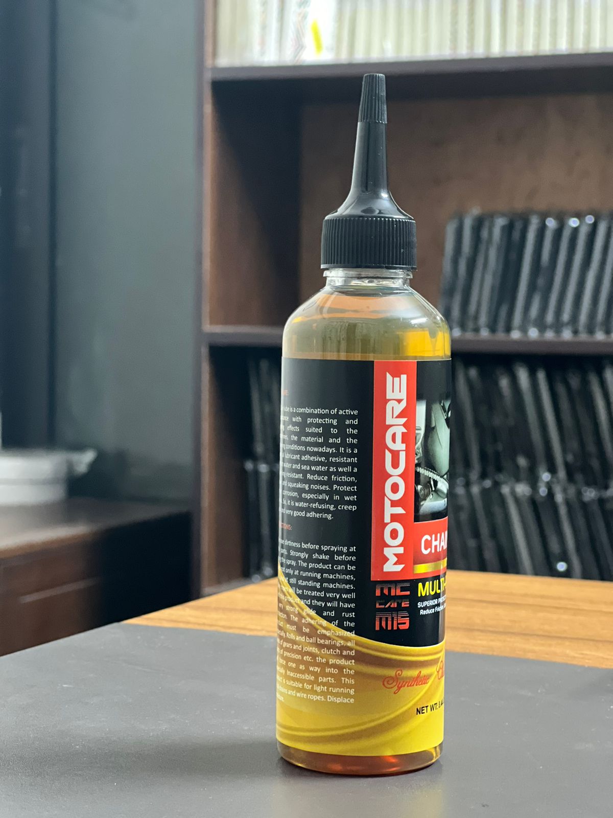 Motocare Chain Lube for Bikes - 200ML | Superior Water-Resistant Lubricant, Friction & Noise Reduction, Rust Protection for All Chains. 