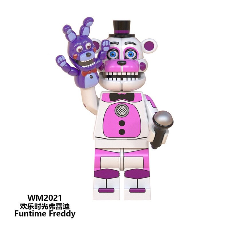 Five Nights at Freddy's Minifigures Building Blocks FNAF Toy Building Blocks Golden Freddy Chica Bonnie Foxy Game Horror Series Toys For Legoes. 
