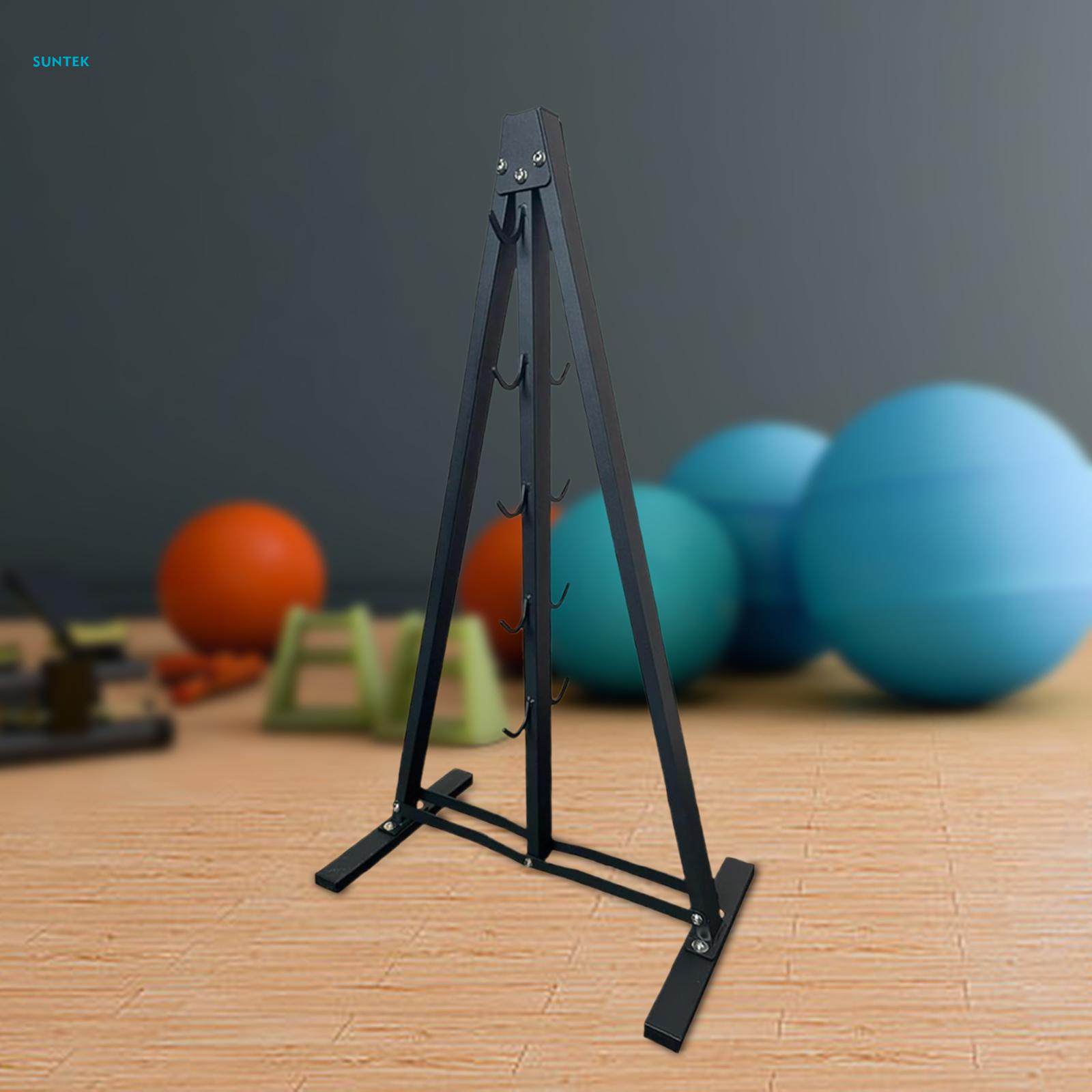 Pull Down Bar Storage Rack Triangle Stand Accessory for Home Gym Outdoor. 