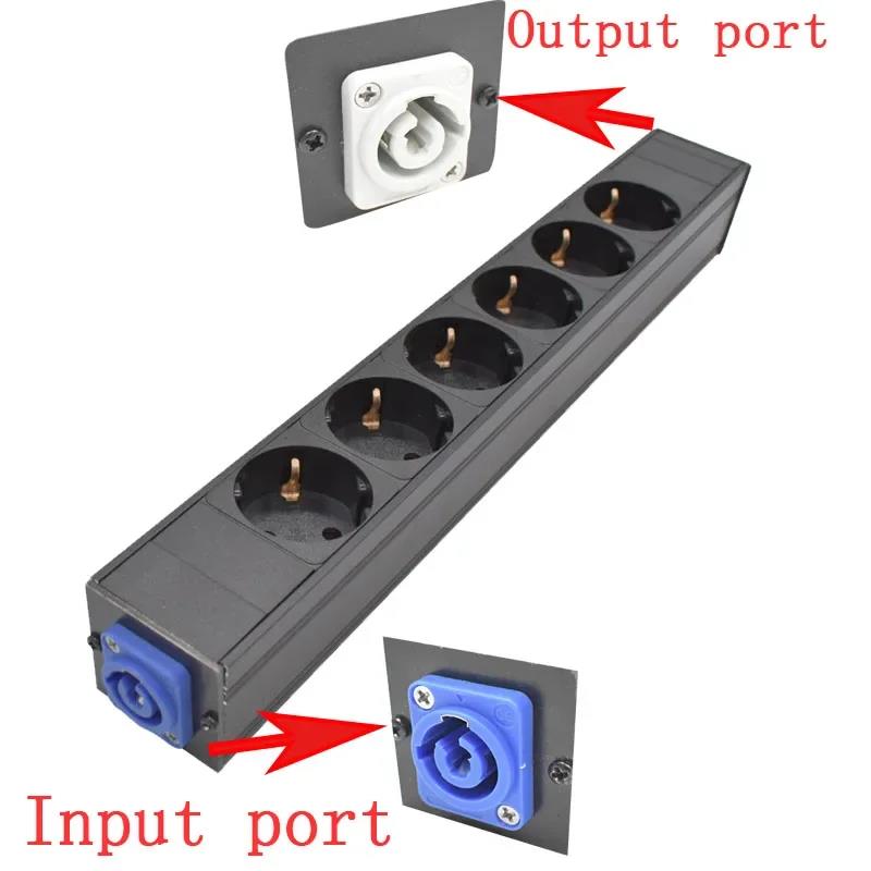 PDU Power Strips Schuko Powerlink box Power amplifier audio 3P Aviation powercon plug 2-11 AC EU Korea 4.8 4.0 standard SOCKET. 
