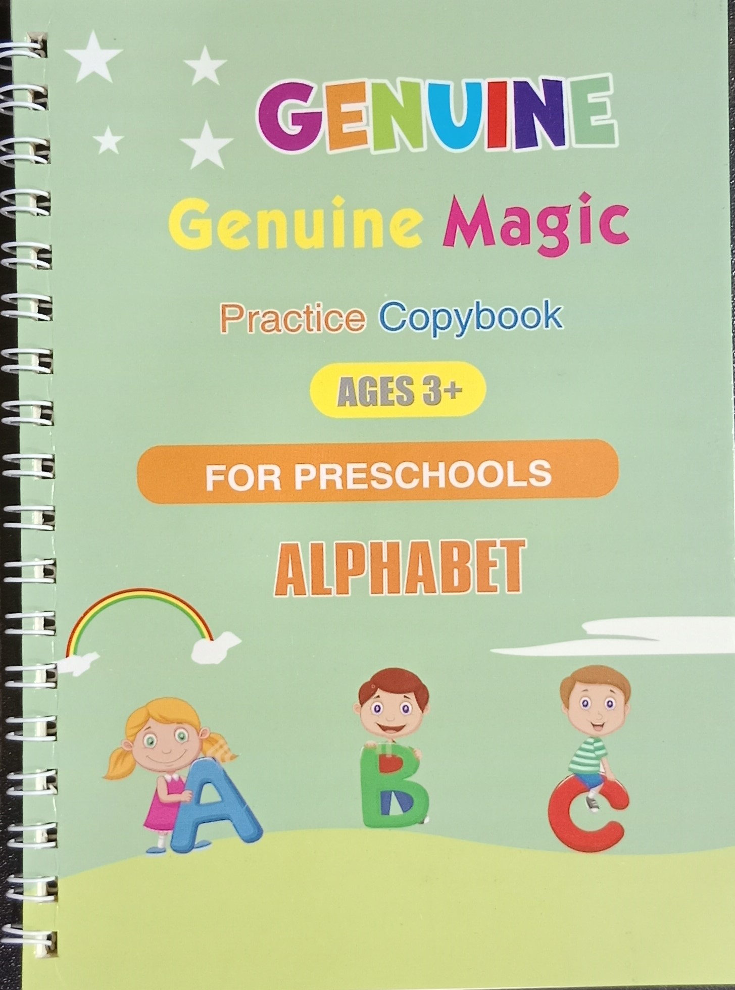 Magic Handwriting Practice Books Set for Children: Includes 4 Books, 1 Pen, 6 Cis, and a Gripper - Perfect for Developing Fine Motor Skills and Handwriting. 