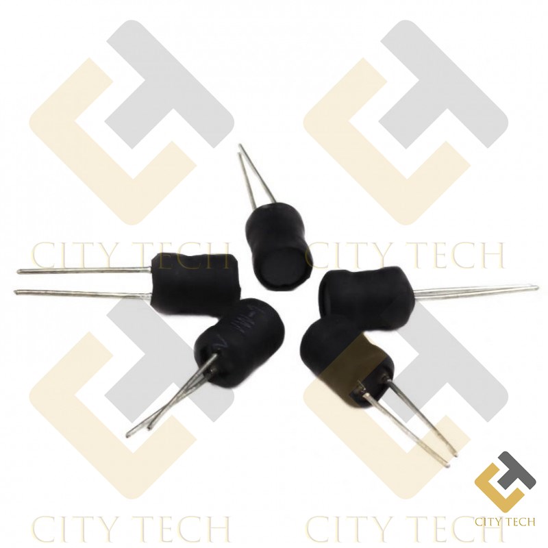 5Pcs- Radial Inductor 50uH Magnetic Core Drum Core Choke Power Inductor Through Hole Lead For PCB Board Electronics Projects DIY. 