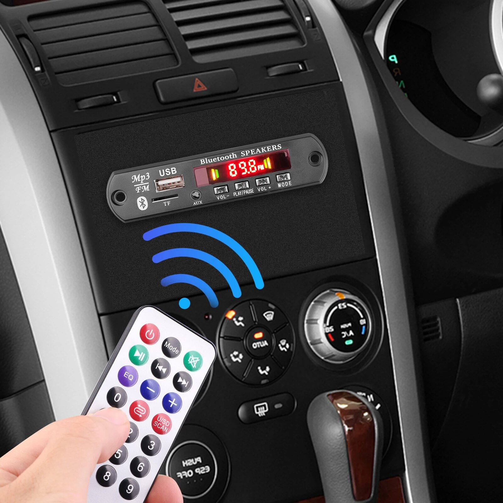 120W Amplifier Bluetooth 5.0 MP3 Decoder Board DC 8V-24V MP3 Player Car Music FM Radio Module with Remote Control For Speaker. 