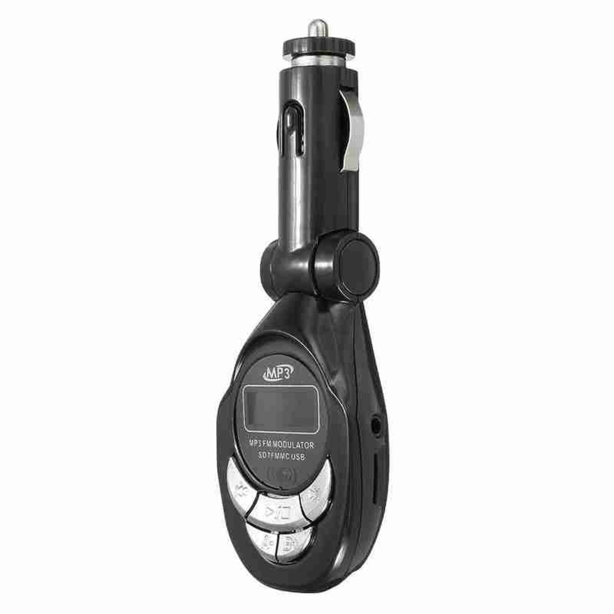 Wireless Handsfree Bluetooth FM Tran_s_mitter Black Modulator USB Car Kit MP3 Player Flash Drive 3.5mm Audio Interface