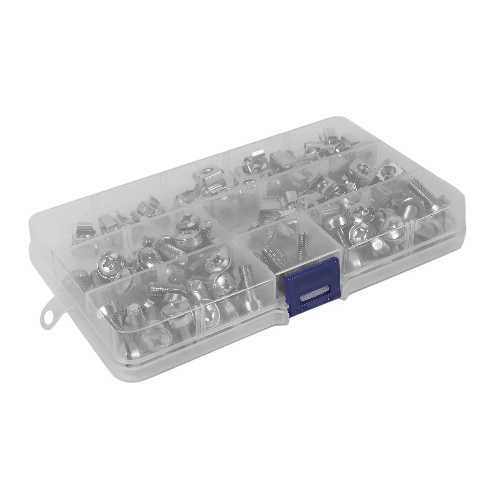 100 Sets M6 Square Hole Hardware Cage Nuts&Mounting Screws Washers for Server Rack and Cabinet(M6 x 20mm). 
