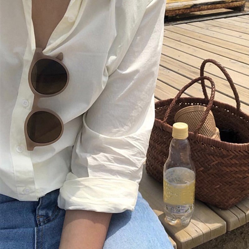 【happy one】BlackXojoX Sunglasses Women Vintage Designer Round Glasses Simple Girls Goggles Ladies Shade Eyewear UV400. 