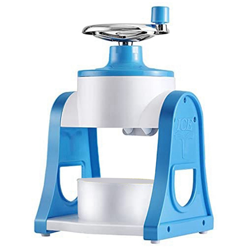 1 Piece Shaved Ice Machine Home Small Manual Ice Crusher Summer Hand-Shake Ice and Hail Ice Ice Breaker Make Ice Maker Blue