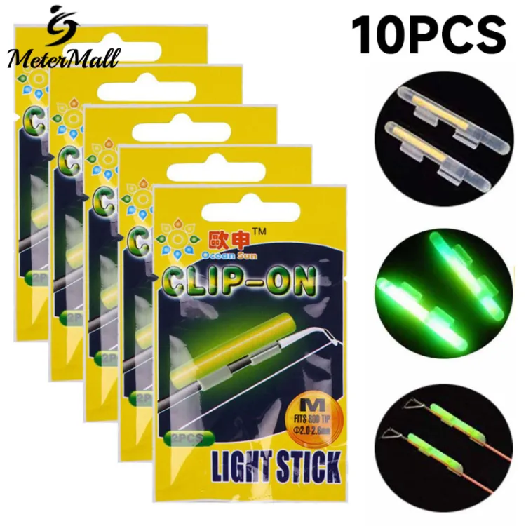 Glow Sticks Clip On Fishing Rod Night Fishing Fluorescent Light Tip Glow  Sticks