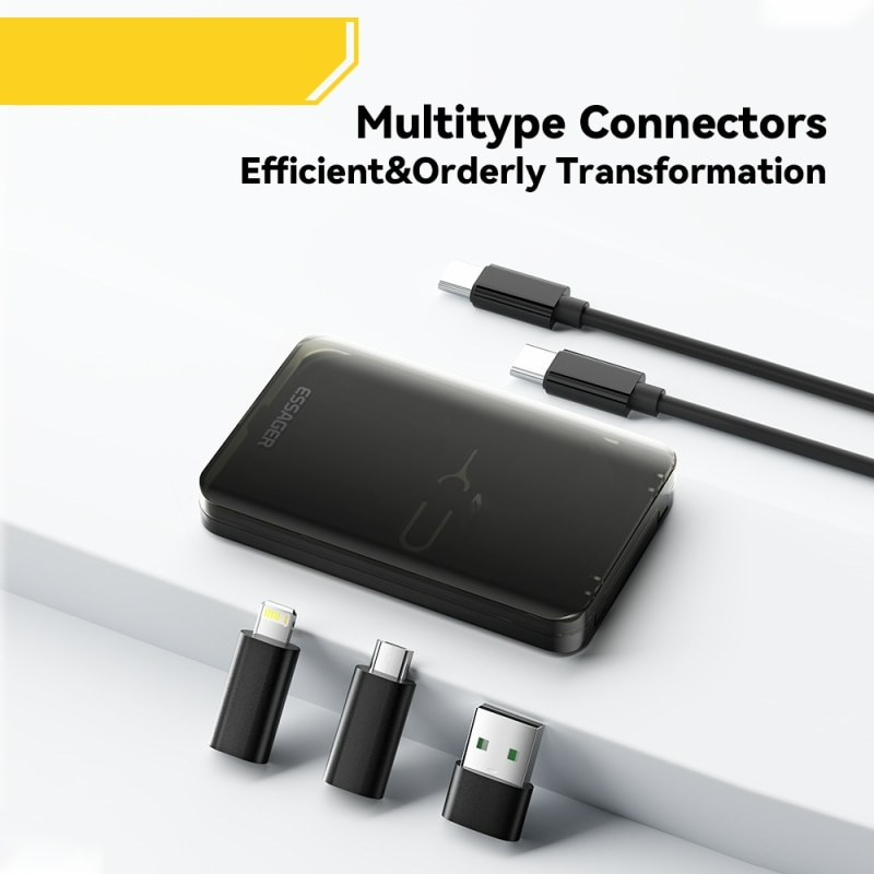 【Ready Stock+FREE Shipping+COD】Multi-Functional Compact Cable Card USB-C Cable & USB-A/Micro-USB/Light/OTG USB Adapter Kit Cable Convertor Storage Box. 