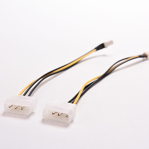 5 Pcs 4-Pin Molex/IDE to 3-Pin CPU Case Fan Power Connector Cable Adapter 20cm. 