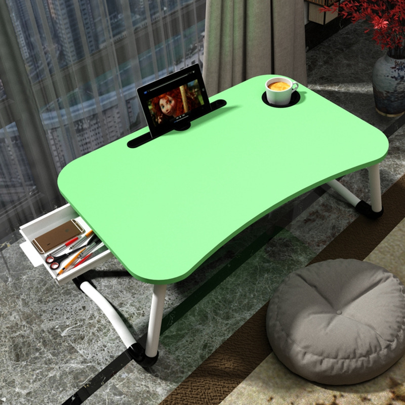 Laptop desk in bed, simple small table, student dormitory study lazy person desk, folding table. 